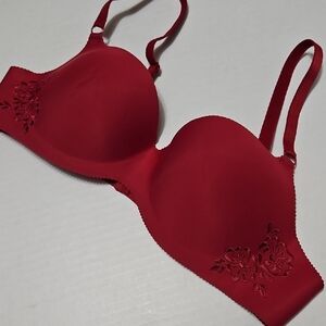 Wonderbra Red Floral Women's Push Up Underwire Bra Size 36B